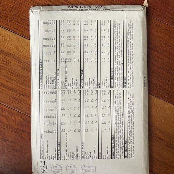 New Look 6924 Size 8-18 Misses' Dresses and Jacket Factory Folded - Picture 2 of 2